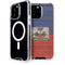 Haiti Flag Dark Wood iPhone 15 Pro Max MagSafe Case